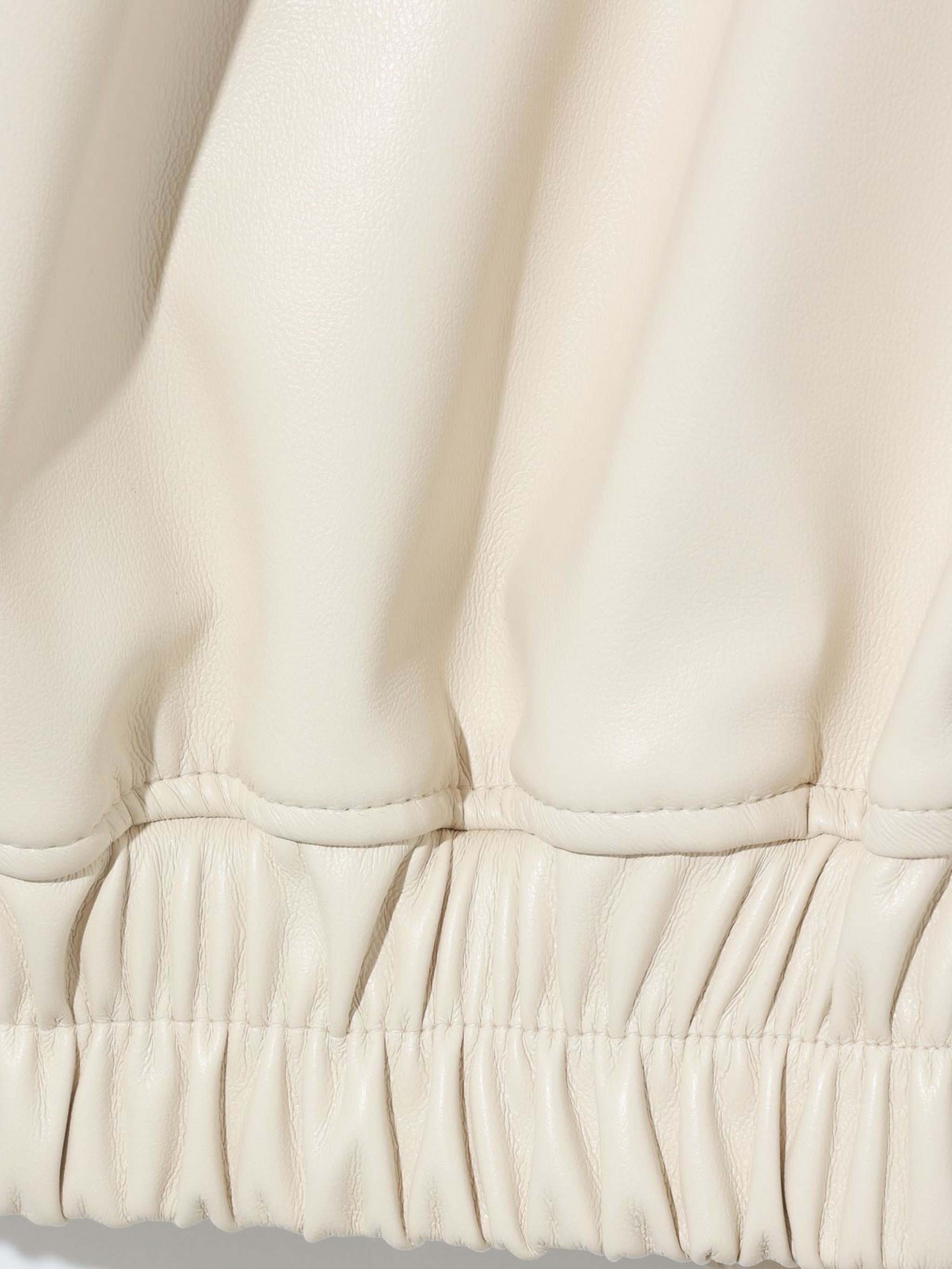 オーバーサイズシンセティックレザーブルゾン