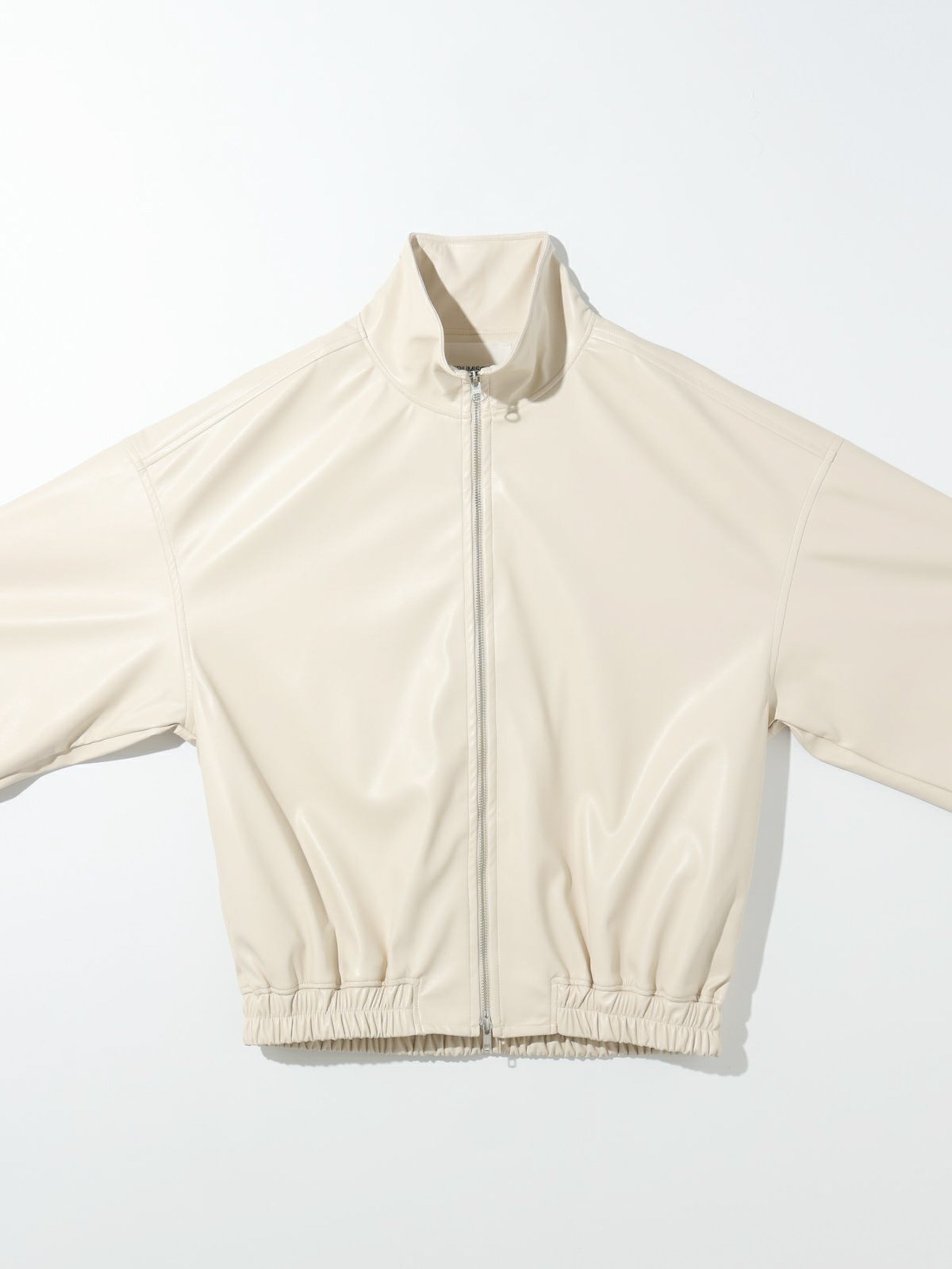 オーバーサイズシンセティックレザーブルゾン