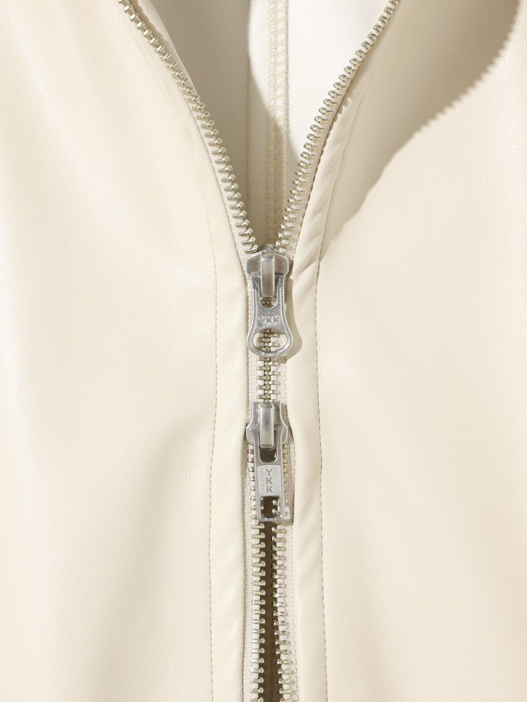 オーバーサイズシンセティックレザーブルゾン