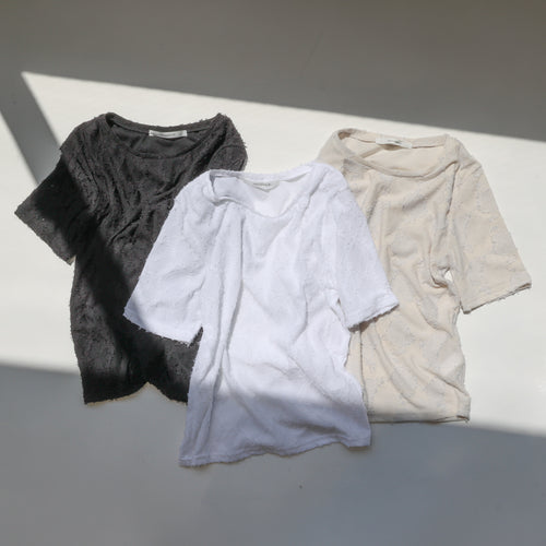 new item ― jacquard crew neck sheer inner